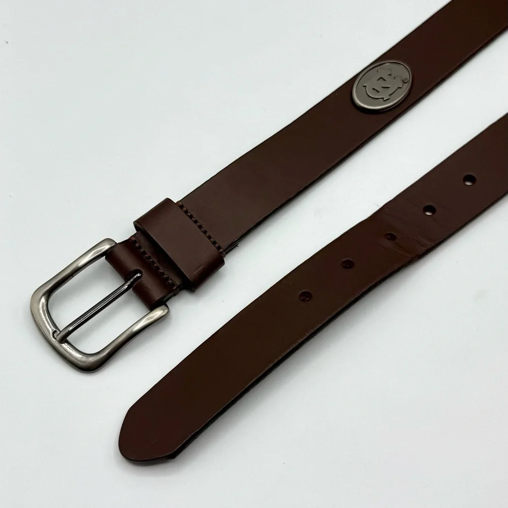 Eagles Wings UNC Tarheels Studded College Logo Genuine Leather Belt